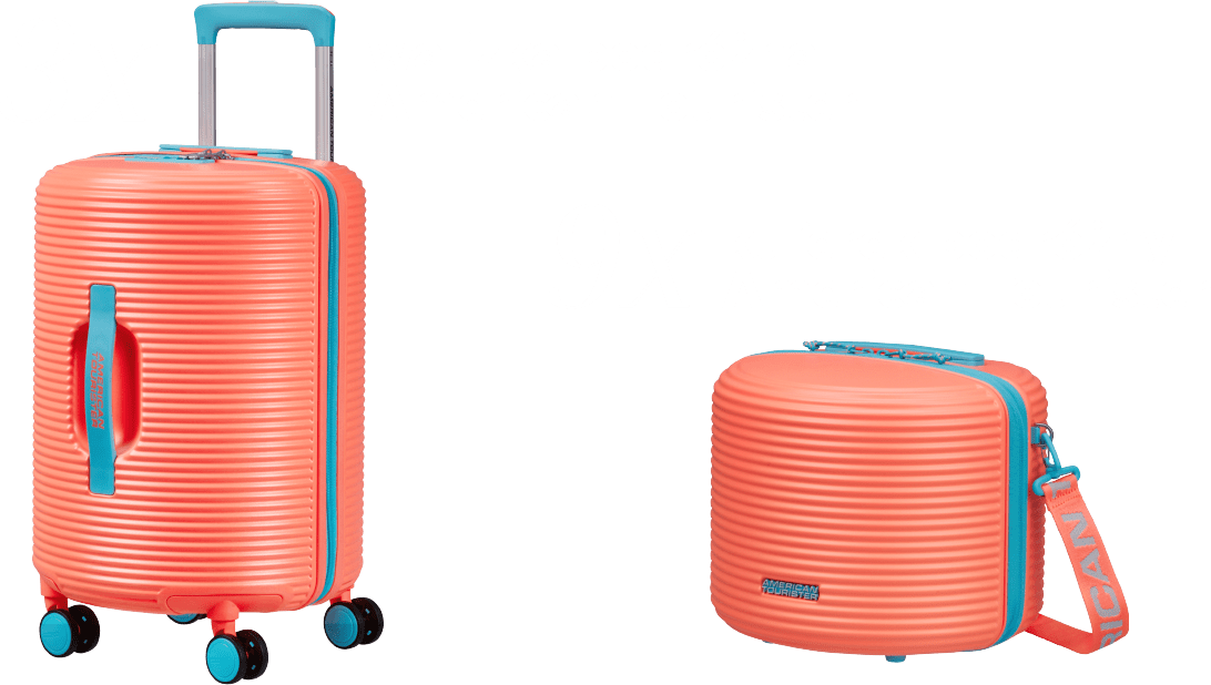 3x walizka podróżna, 9x kuferek podróżny American Tourister